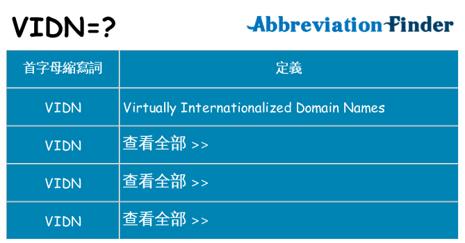vidn 代表什麼