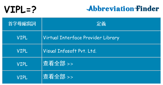 vipl 代表什麼