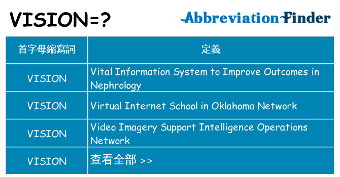vision 代表什麼