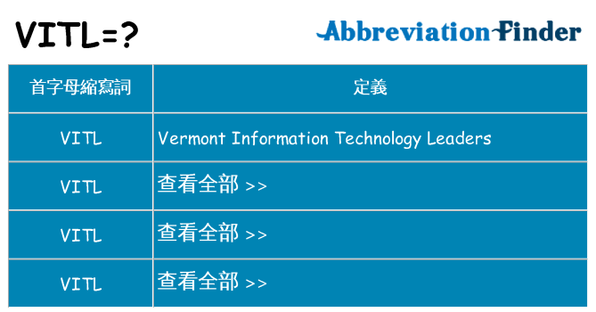 vitl 代表什麼