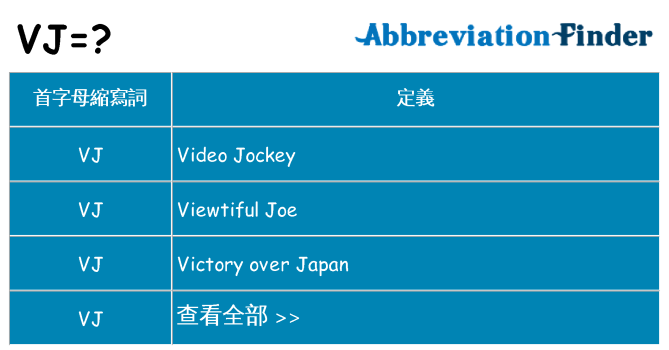 vj 代表什麼