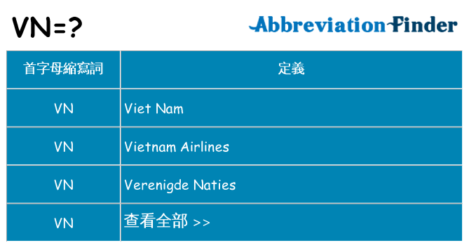 vn 代表什麼