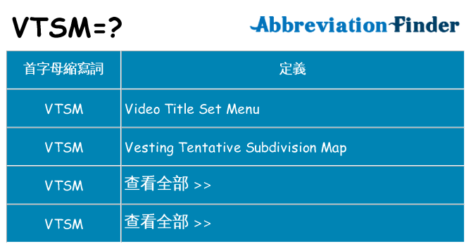 vtsm 代表什麼