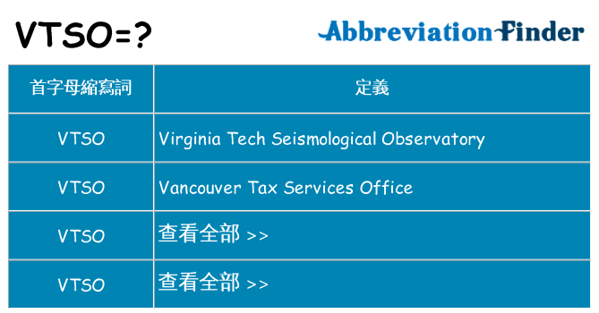 vtso 代表什麼