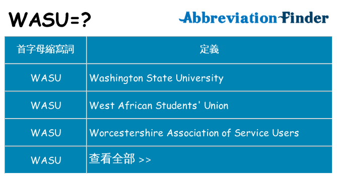wasu 代表什麼