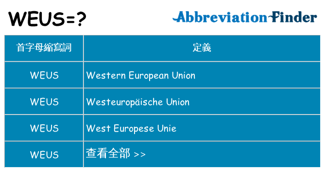 weus 代表什麼