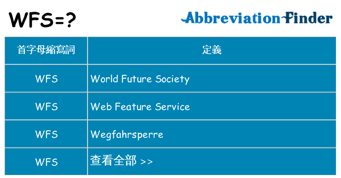 wfs 代表什麼