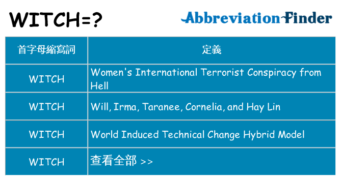 witch 代表什麼