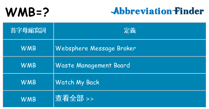 wmb 代表什麼