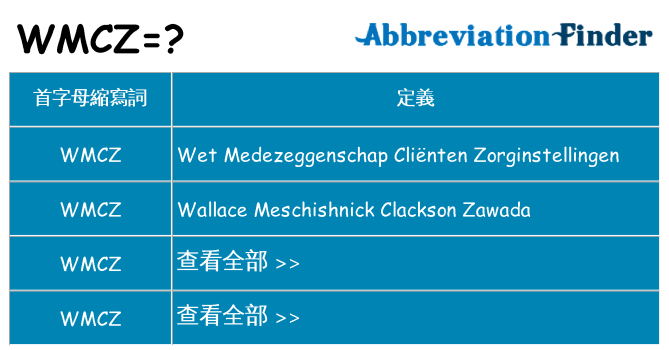 wmcz 代表什麼