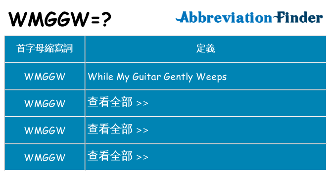 wmggw 代表什麼