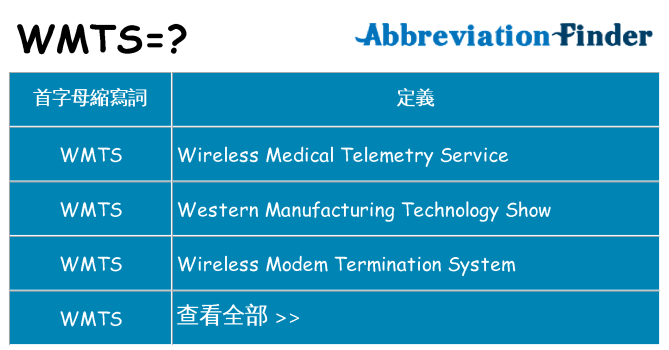 wmts 代表什麼