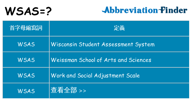 wsas 代表什麼