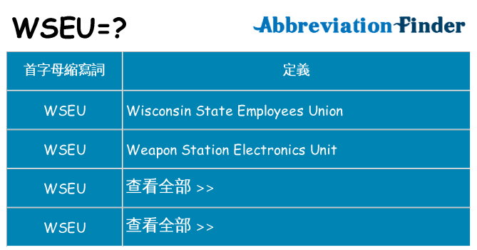 wseu 代表什麼