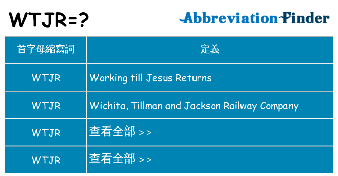 wtjr 代表什麼