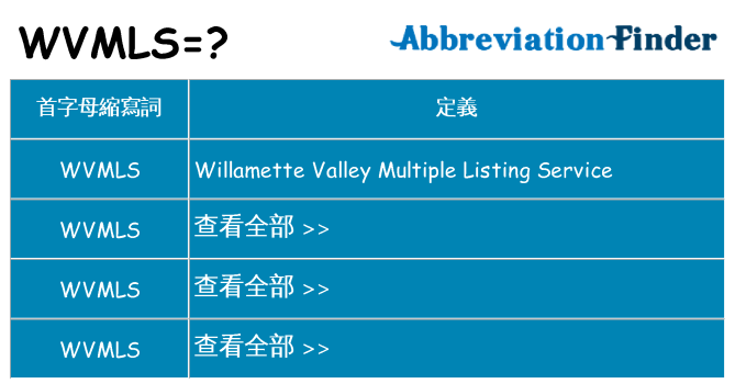 wvmls 代表什麼