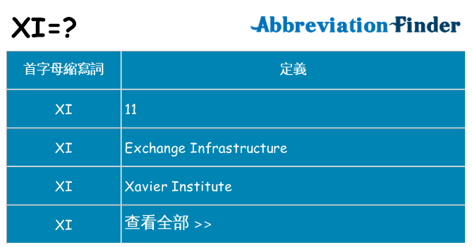 xi 代表什麼