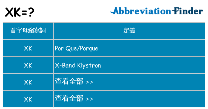 xk 代表什麼