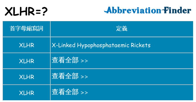 xlhr 代表什麼