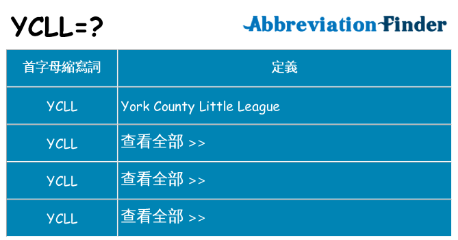 ycll 代表什麼