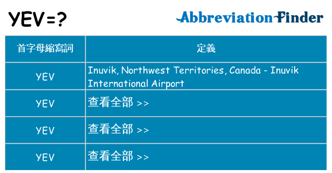 yev 代表什麼