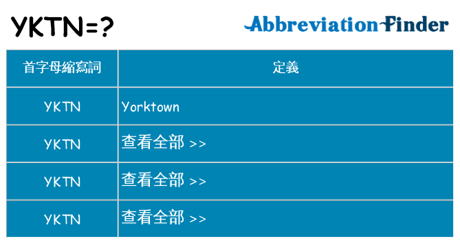 yktn 代表什麼