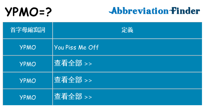 ypmo 代表什麼