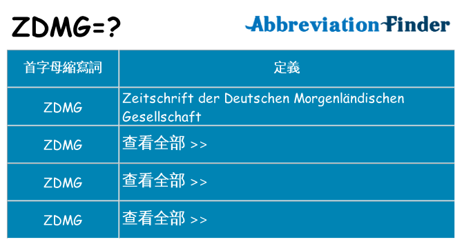 zdmg 代表什麼