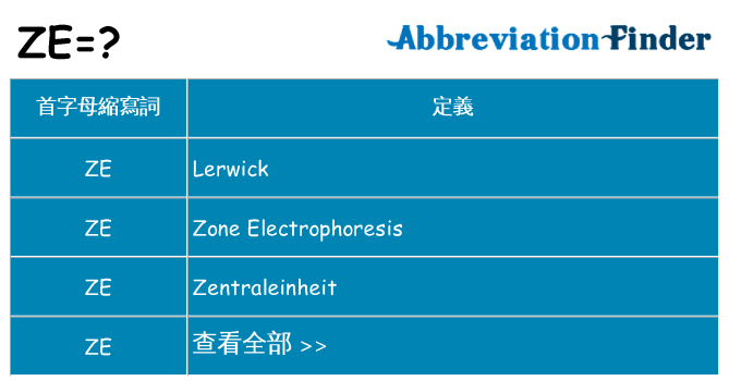 ze 代表什麼