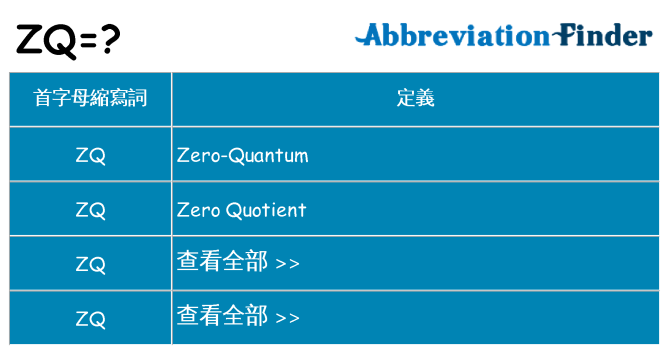 zq 代表什麼