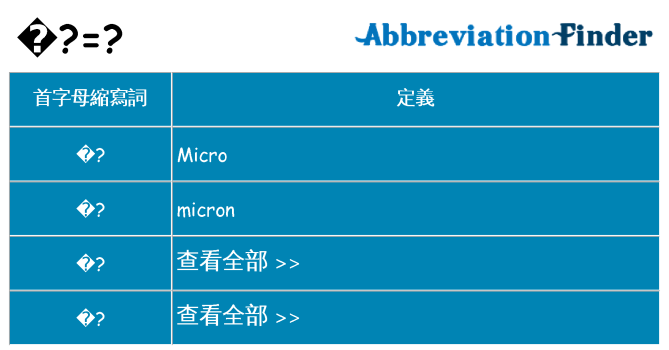 %c2%b5 代表什麼
