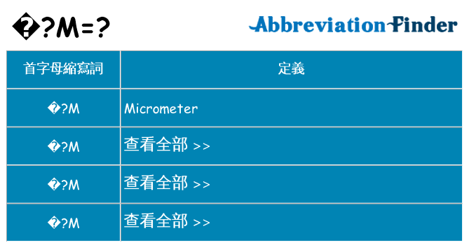 %c2%b5m 代表什麼