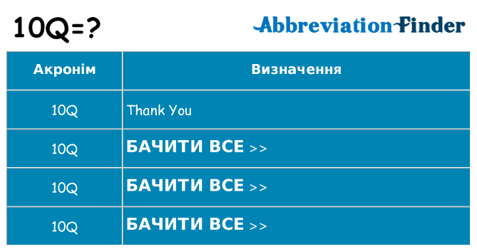 Що 10q означають