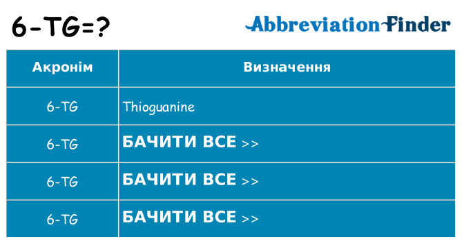 Що 6-tg означають