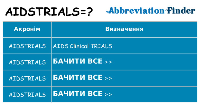 Що aidstrials означають