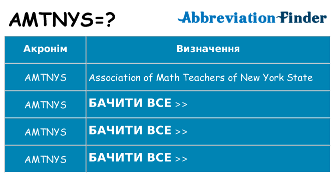 Що amtnys означають