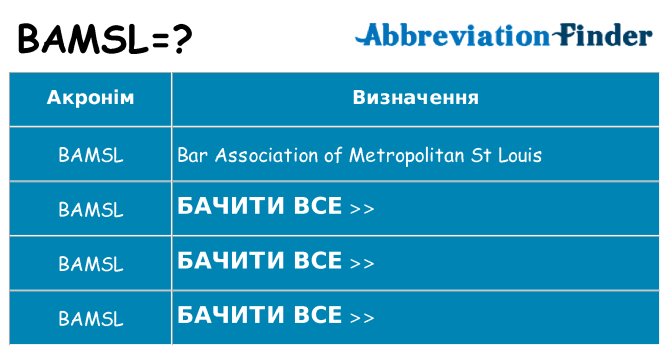 Що bamsl означають