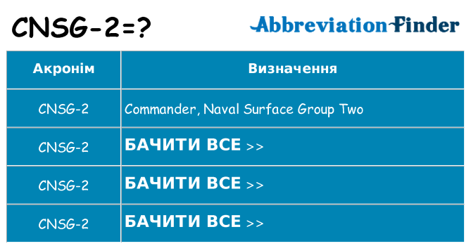Що cnsg-2 означають