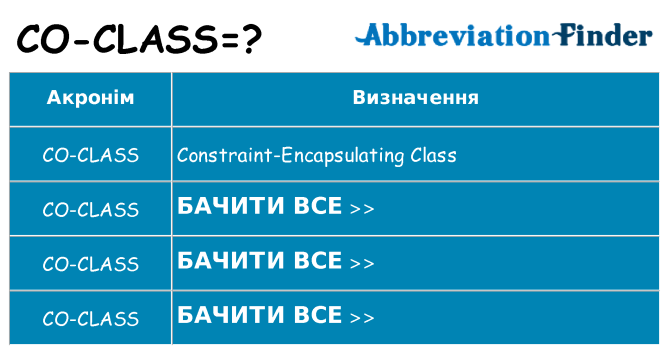 Що co-class означають