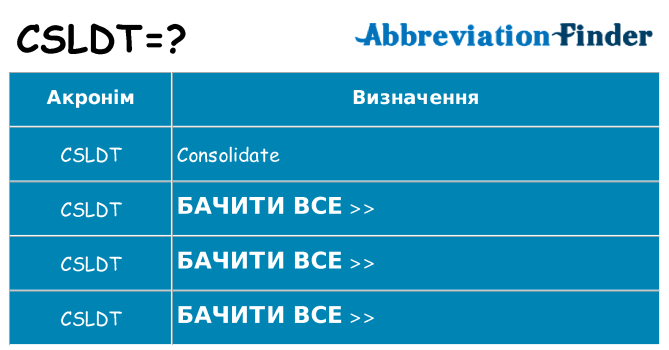 Що csldt означають