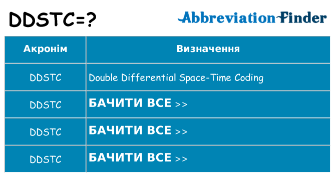 Що ddstc означають