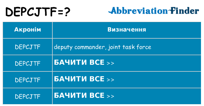 Що depcjtf означають