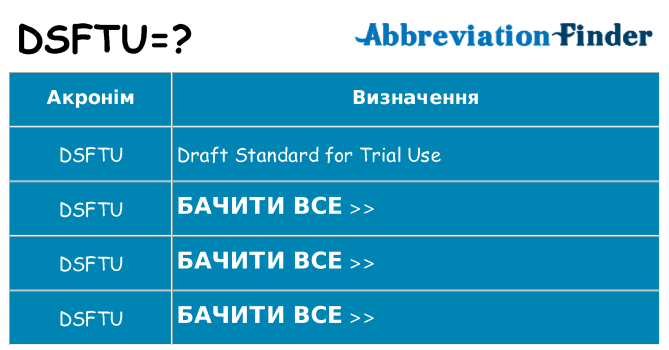 Що dsftu означають