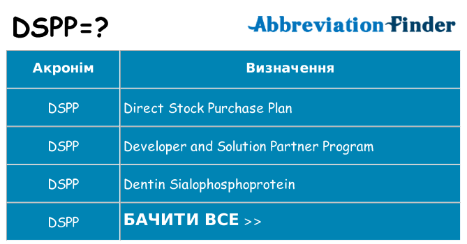 Що dspp означають