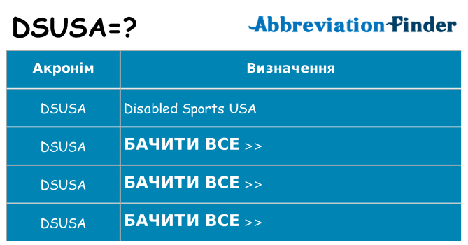 Що dsusa означають