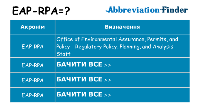 Що eap-rpa означають