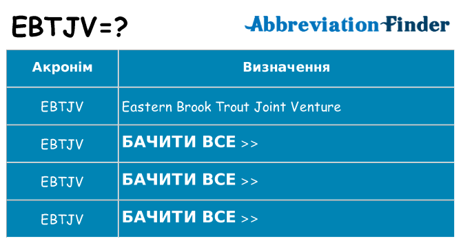 Що ebtjv означають