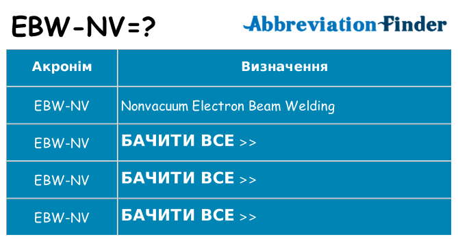 Що ebw-nv означають