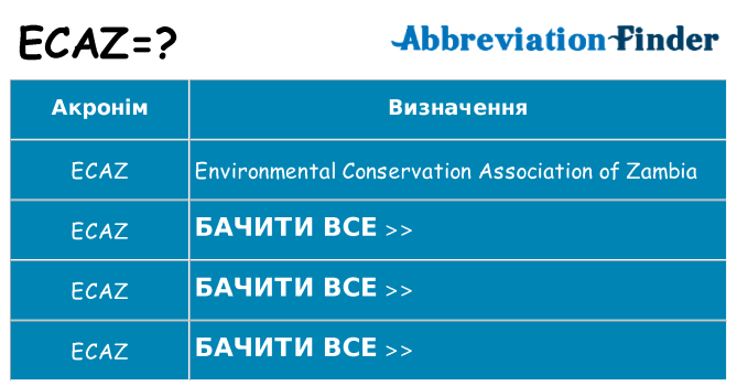 Що ecaz означають