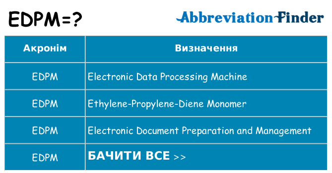Що edpm означають